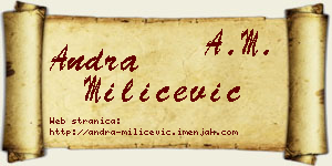 Andra Milićević vizit kartica